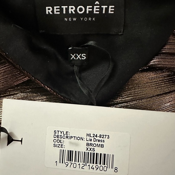 NWT RETROFETE Lia Dress in Brown Ombré Women’s Maxi Size XXS - Picture 10 of 12